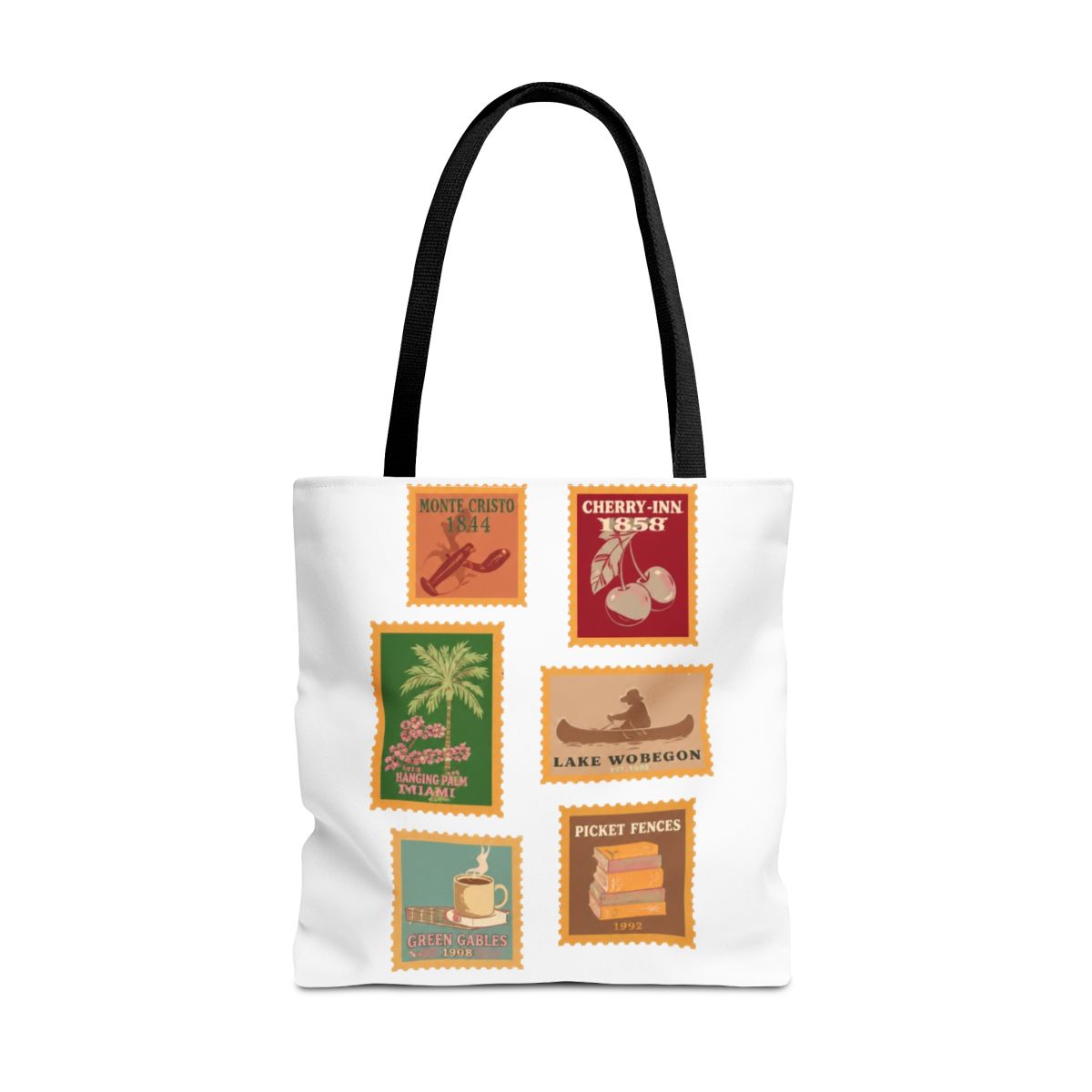 Emily Henry Book Location Stamp Cotton Canvas Bags - alternate angle 3, merchandise