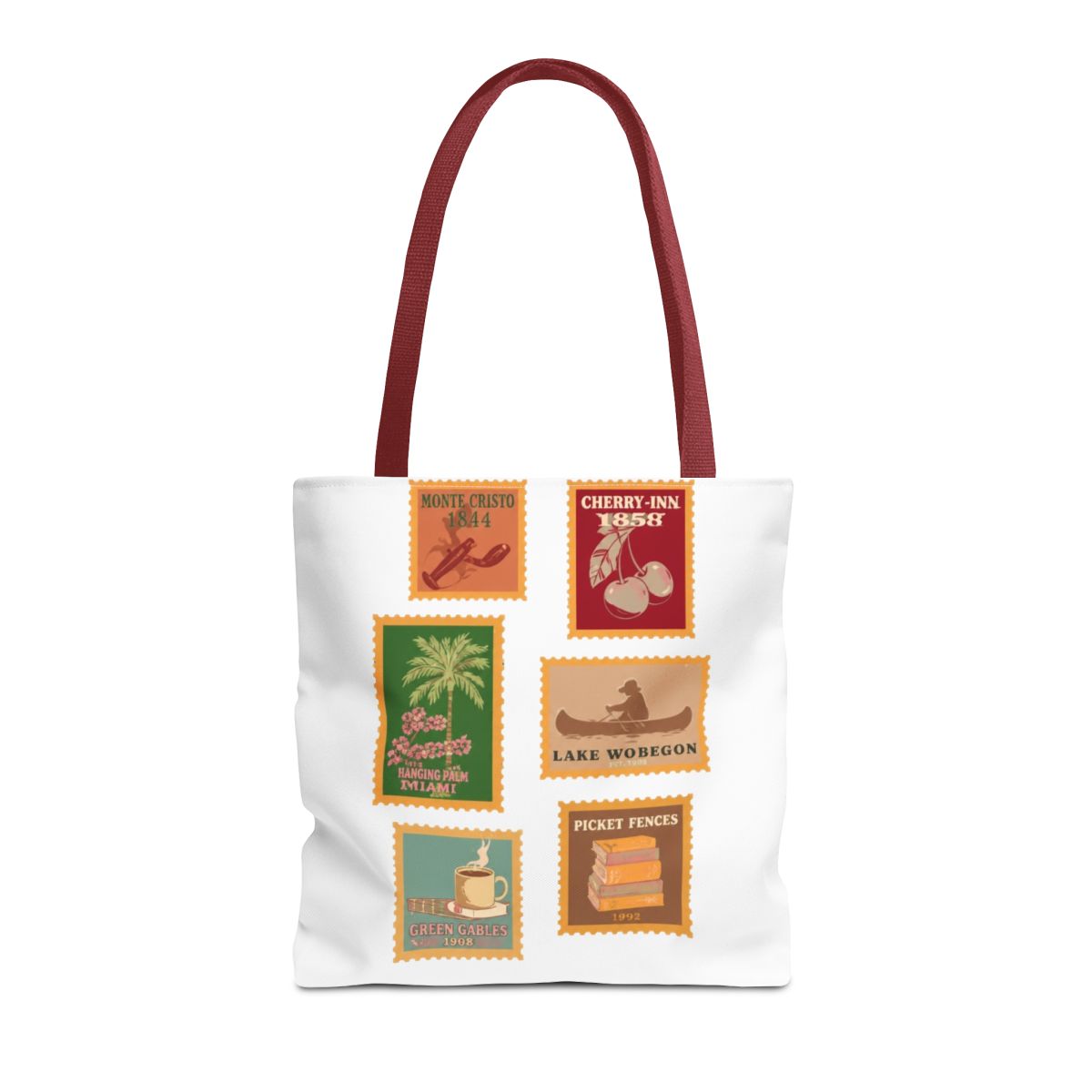 Emily Henry Book Location Stamp Cotton Canvas Bags - alternate angle 5, merchandise