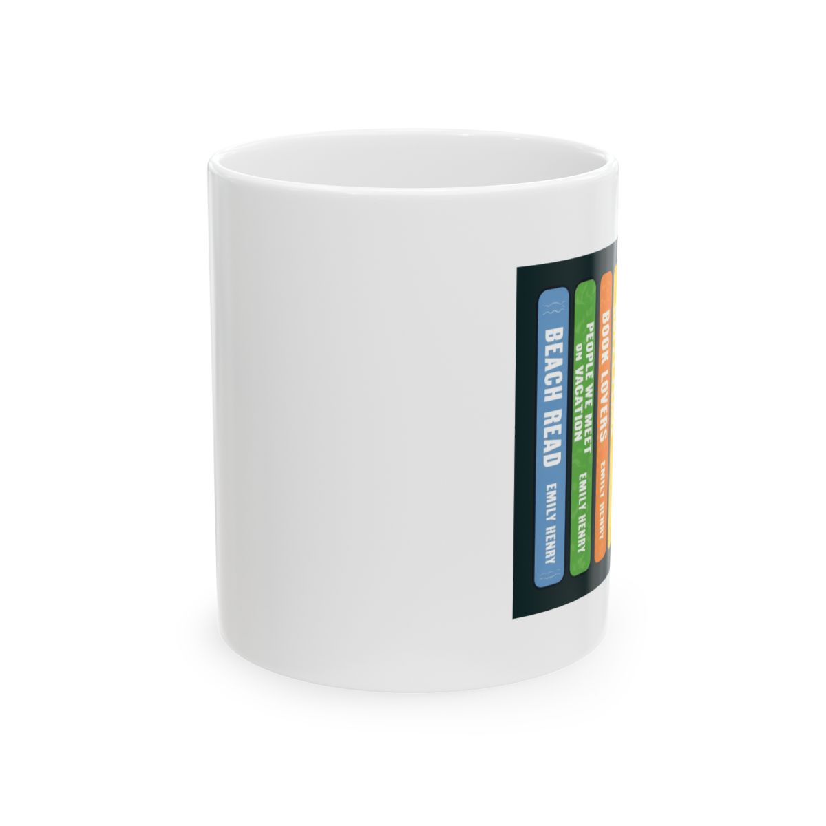 Emily Henry Book Spines Mug: Gift for Romance Readers - alternate angle 1, merchandise