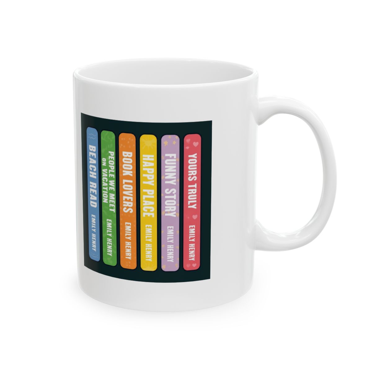 Emily Henry Book Spines Mug: Gift for Romance Readers
