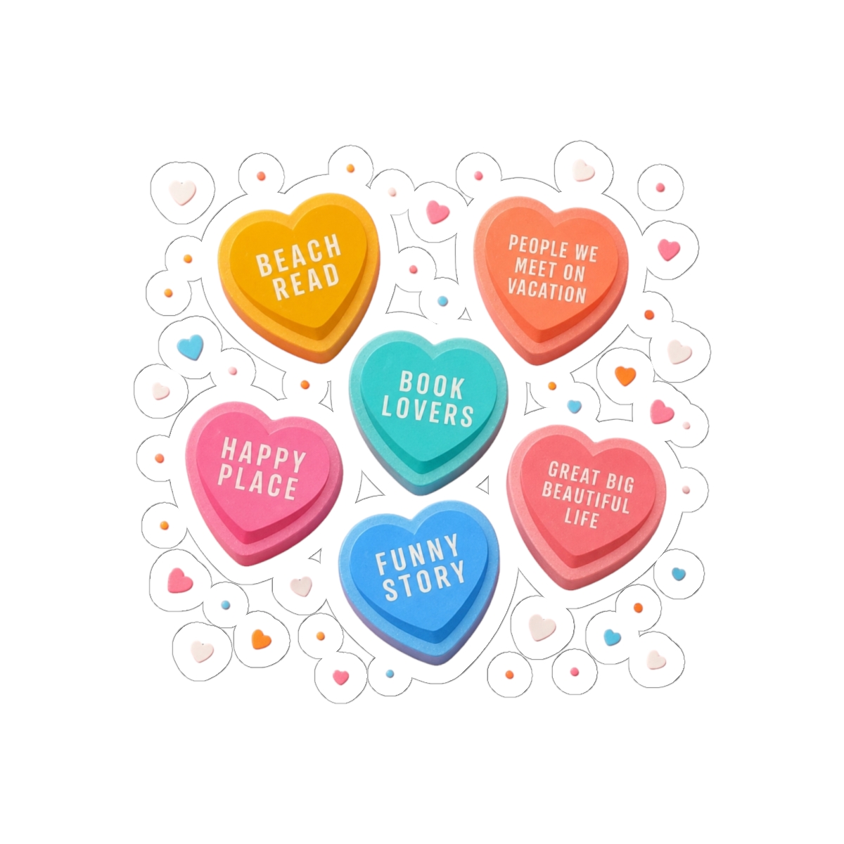 Emily Henry conversation candy hearts - alternate angle 2, merchandise