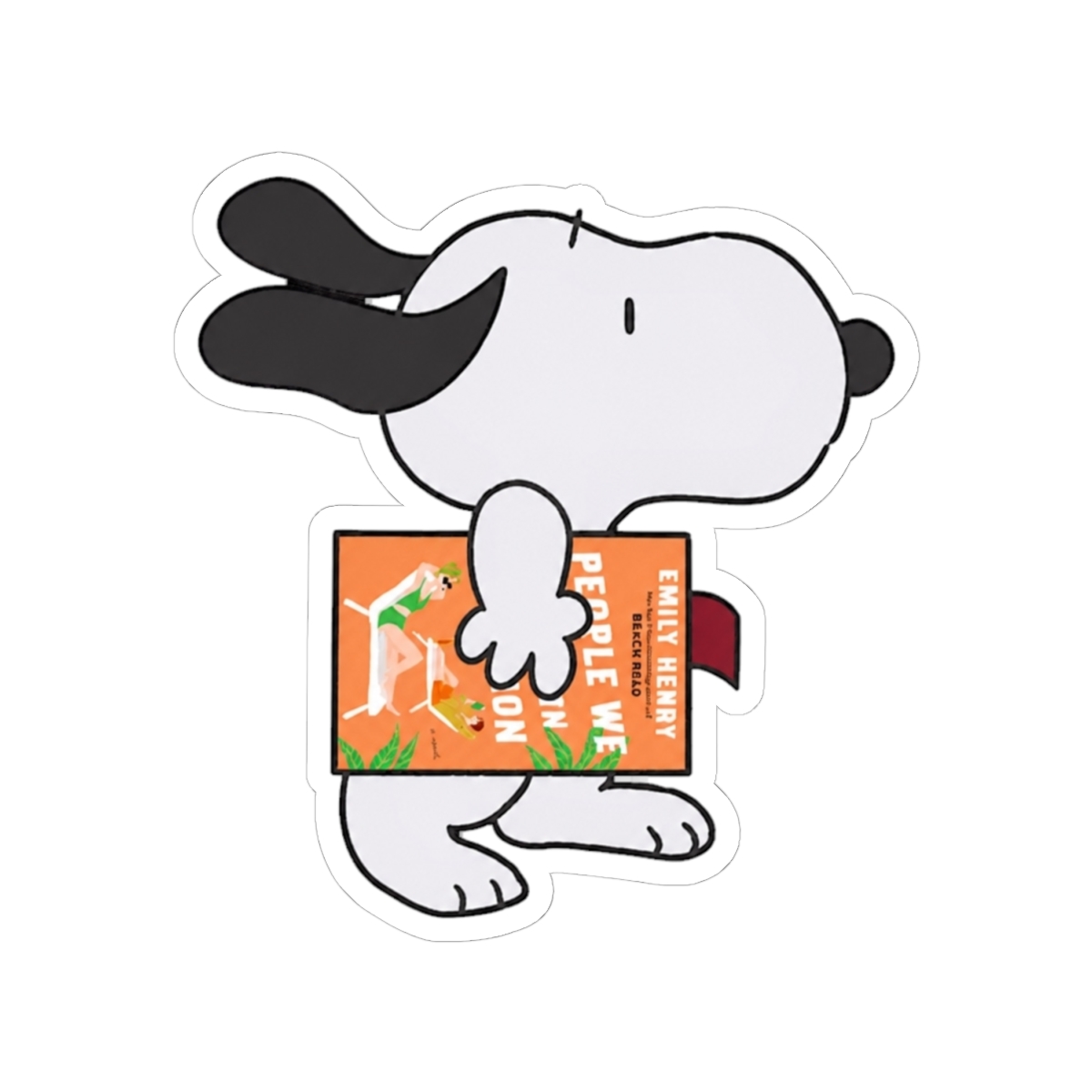 snoopy reading people we meet on vacation | Emily Henry - alternate angle 1, merchandise